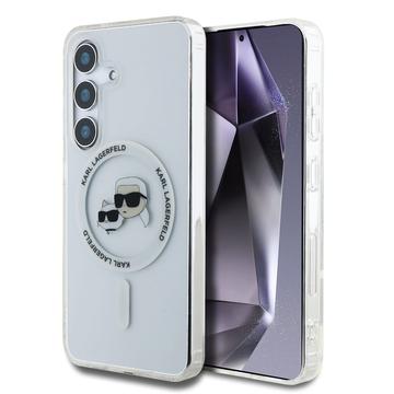 Samsung Galaxy S25 Karl Lagerfeld IML Karl&Choupette Heads-deksel - MagSafe-kompatibel - gjennomsiktig