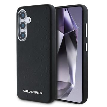 Samsung Galaxy S25 Karl Lagerfeld Saffiano Metal Logo Deksel - Svart