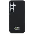 Samsung Galaxy S25 Lacoste Iconic Petit Pique Woven Logo-deksel - MagSafe-kompatibel - Svart