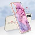 Samsung Galaxy S25 Marble Pattern Electroplated IMD TPU-deksel