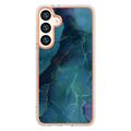 Samsung Galaxy S25 Marble Pattern Electroplated IMD TPU-deksel - Grønn