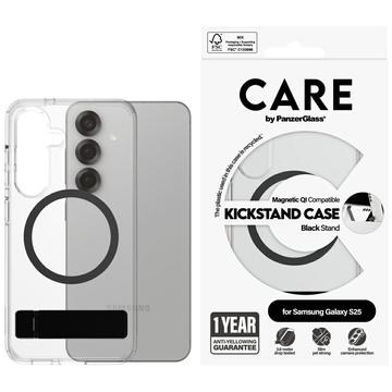 Samsung Galaxy S25 PanzerGlass Care Kickstand-deksel - MagSafe-kompatibel - Klar / Svart
