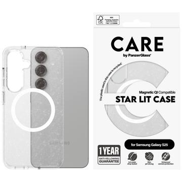 Samsung Galaxy S25 PanzerGlass Care Star Lit Deksel - MagSafe-kompatibel - Gjennomsiktig hvit
