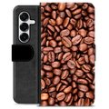 Samsung Galaxy S25+ Premium Lommebok-deksel - Kaffebønner