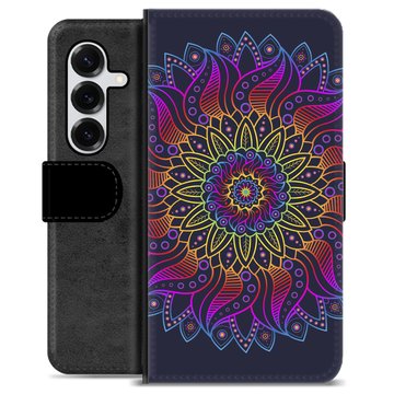 Samsung Galaxy S25+ Premium Lommebok-deksel - Fargerik Mandala