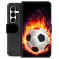 Samsung Galaxy S25+ Premium Lommebok-deksel - Fotballflamme