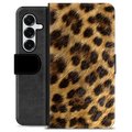 Samsung Galaxy S25+ Premium Lommebok-deksel - Leopard
