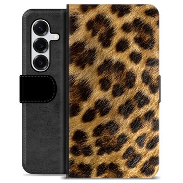 Samsung Galaxy S25+ Premium Lommebok-deksel - Leopard