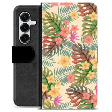 Samsung Galaxy S25+ Premium Lommebok-deksel - Rosa Blomster