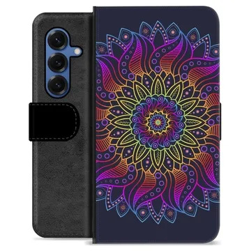 Samsung Galaxy S25 Premium Lommebok-deksel - Fargerik Mandala