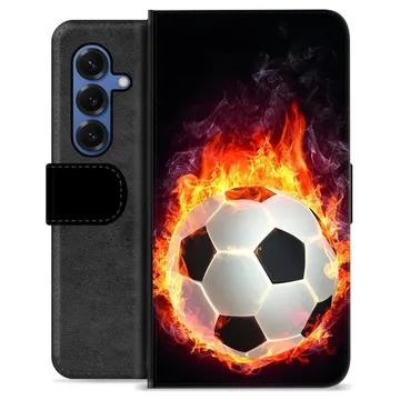 Samsung Galaxy S25 Premium Lommebok-deksel - Fotballflamme