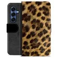 Samsung Galaxy S25 Premium Lommebok-deksel - Leopard