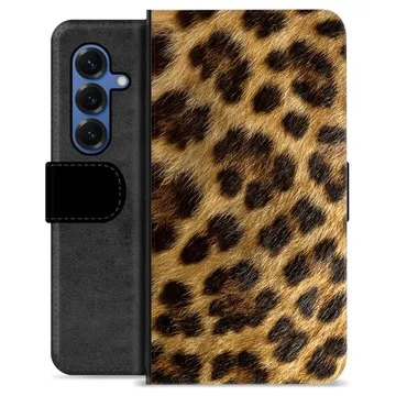 Samsung Galaxy S25 Premium Lommebok-deksel - Leopard
