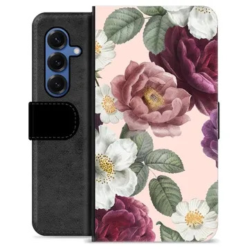 Samsung Galaxy S25 Premium Lommebok-deksel - Romantiske Blomster