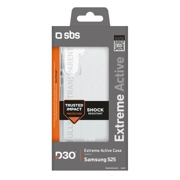 Samsung Galaxy S25 SBS Extreme Active D3O-deksel - gjennomsiktig