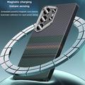 Samsung Galaxy S25 Ultra Benks Kevlar Aramid Fiber-deksel - MagSafe-kompatibel - Grå / grønn