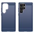 Samsung Galaxy S25 Ultra Børstet TPU Deksel - Karbonfiber