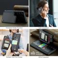 Samsung Galaxy S25 Ultra Caseme C22 etui RFID-kortlommebok - Svart
