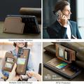 Samsung Galaxy S25 Ultra Caseme C22-etui RFID-kortlommebok - brun