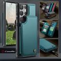 Samsung Galaxy S25 Ultra Caseme C22-etui RFID-kortlommebok - grønn