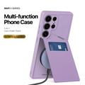 Samsung Galaxy S25 Ultra Dux Ducis Rafi II magnetisk etui med kickstand og kortspor - Lilla