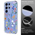 Samsung Galaxy S25 Ultra TPU-deksel med blomstermønster
