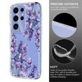 Samsung Galaxy S25 Ultra TPU-deksel med blomstermønster - Blåregn