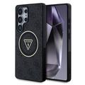 Samsung Galaxy S25 Ultra Guess 4G Glitter Triangle Buttons MagSafe-deksel - Svart
