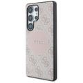 Samsung Galaxy S25 Ultra Guess 4G Round Patch Classic Logo-deksel - MagSafe-kompatibel - Rosa