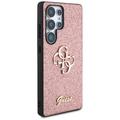 Samsung Galaxy S25 Ultra Guess Fixed Glitter 4G Metal Logo Deksel - Rosa