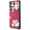 Samsung Galaxy S25 Ultra Guess Grained Grained Printed Flower Pattern-deksel - MagSafe-kompatibel