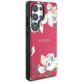 Samsung Galaxy S25 Ultra Guess Grained Grained Printed Flower Pattern-deksel - MagSafe-kompatibel