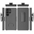 Samsung Galaxy S25 Ultra Hybrid-deksel med Belteklemme - Grå