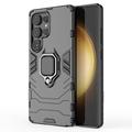 Samsung Galaxy S25 Ultra Hybrid-deksel med Ringholder - Svart