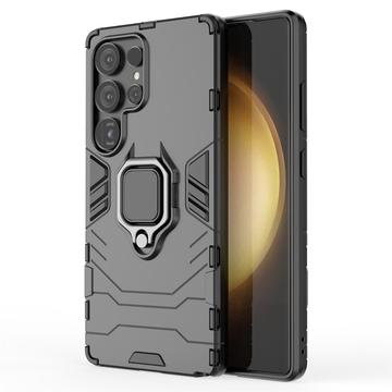 Samsung Galaxy S25 Ultra Hybrid-deksel med Ringholder - Svart