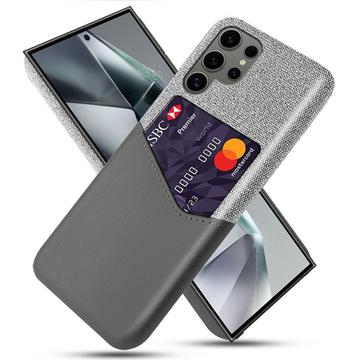 Samsung Galaxy S25 Ultra KSQ Deksel med Kort Lomme - Grå