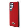 Samsung Galaxy S25 Ultra Lacoste Iconic Petit Pique Woven Logo-deksel - MagSafe-kompatibel - Rød