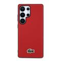 Samsung Galaxy S25 Ultra Lacoste Iconic Petit Pique Woven Logo-deksel - MagSafe-kompatibel - Rød