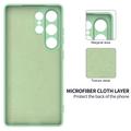 Samsung Galaxy S25 Ultra Flytende silikon-deksel med håndstropp - grønn