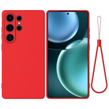 Samsung Galaxy S25 Ultra Flytende silikon-deksel med håndstropp