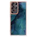 Samsung Galaxy S25 Ultra Marble Pattern Electroplated IMD TPU-deksel - Grønn