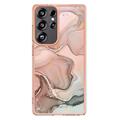 Samsung Galaxy S25 Ultra Marble Pattern Electroplated IMD TPU-deksel - Rosa