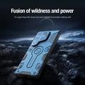 Samsung Galaxy S25 Ultra Nillkin CamShield Armor Prop Hybrid-deksel - MagSafe-kompatibel - Blå