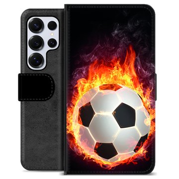 Samsung Galaxy S25 Ultra Premium Lommebok-deksel - Fotballflamme