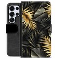 Samsung Galaxy S25 Ultra Premium Lommebok-deksel - Gulde Blader