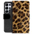Samsung Galaxy S25 Ultra Premium Lommebok-deksel - Leopard