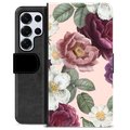 Samsung Galaxy S25 Ultra Premium Lommebok-deksel - Romantiske Blomster