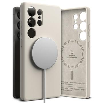 Samsung Galaxy S25 Ultra Ringke Liquid Silicone MagSafe Deksel - Stein