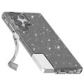 Samsung Galaxy S25 Ultra Stylish Glitter Series Hybrid-deksel - Svart