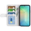 Samsung Galaxy S25 Lommebok-deksel med Magnetisk Lukning - Hvit